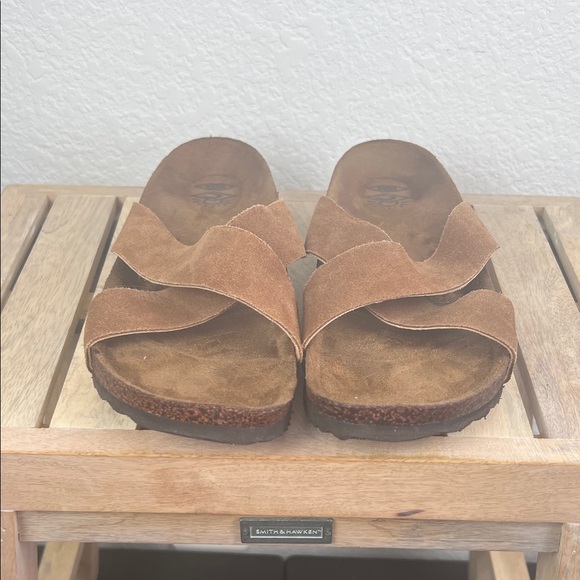 Rip Curl Shoes - Rip Curl Stella Slip On Brown Suede Leather Sandals Size 8 Women’s